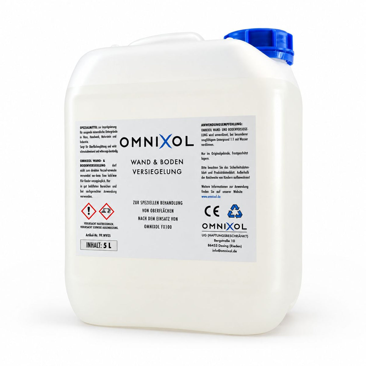 Omnixol Wand- und Bodenversiegelung 5 Liter Kanister